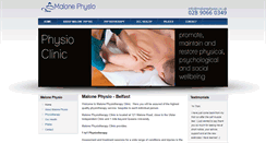 Desktop Screenshot of malonephysio.co.uk