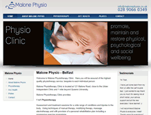 Tablet Screenshot of malonephysio.co.uk